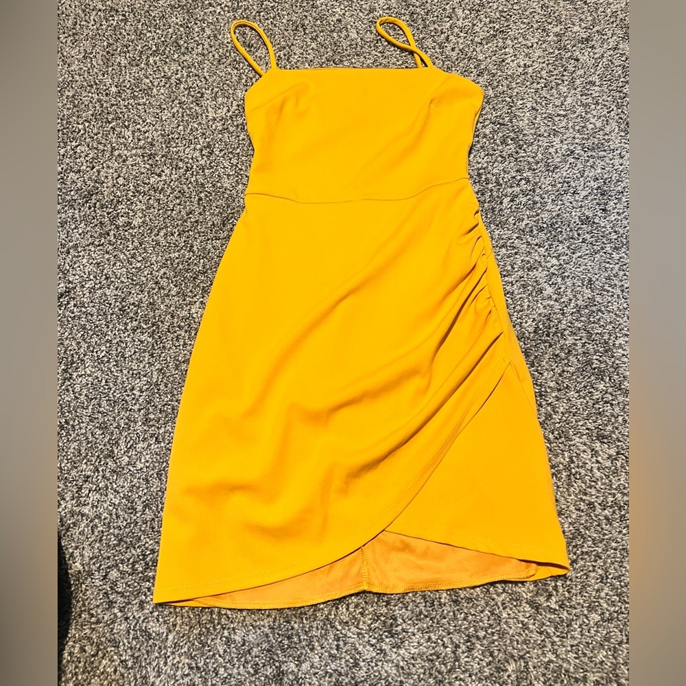 Blue Blush Gold Yellow Mini Dress